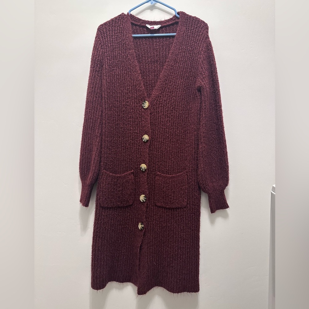 Juniors Size M No Boundaries Long Sweater
